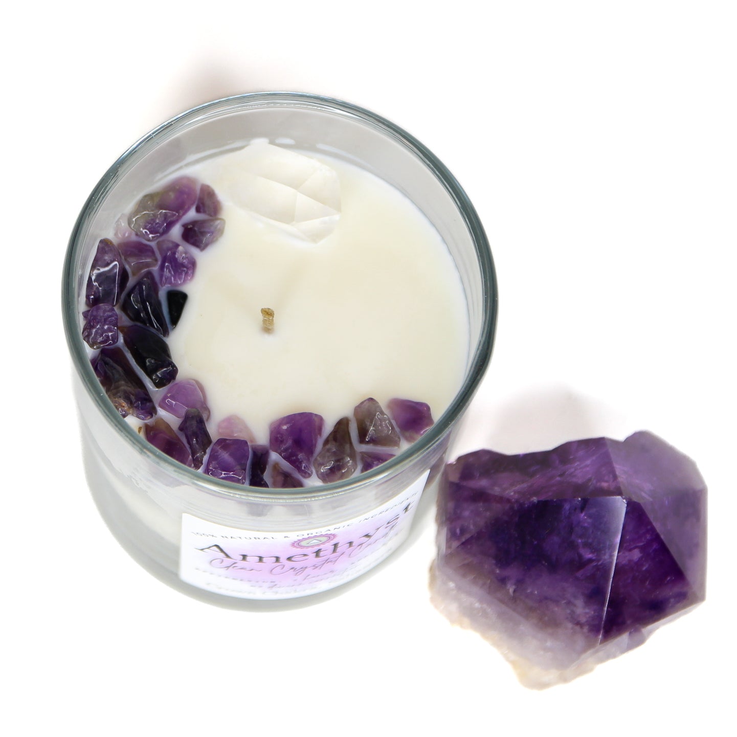 Amethyst Crystal Chakra Candle