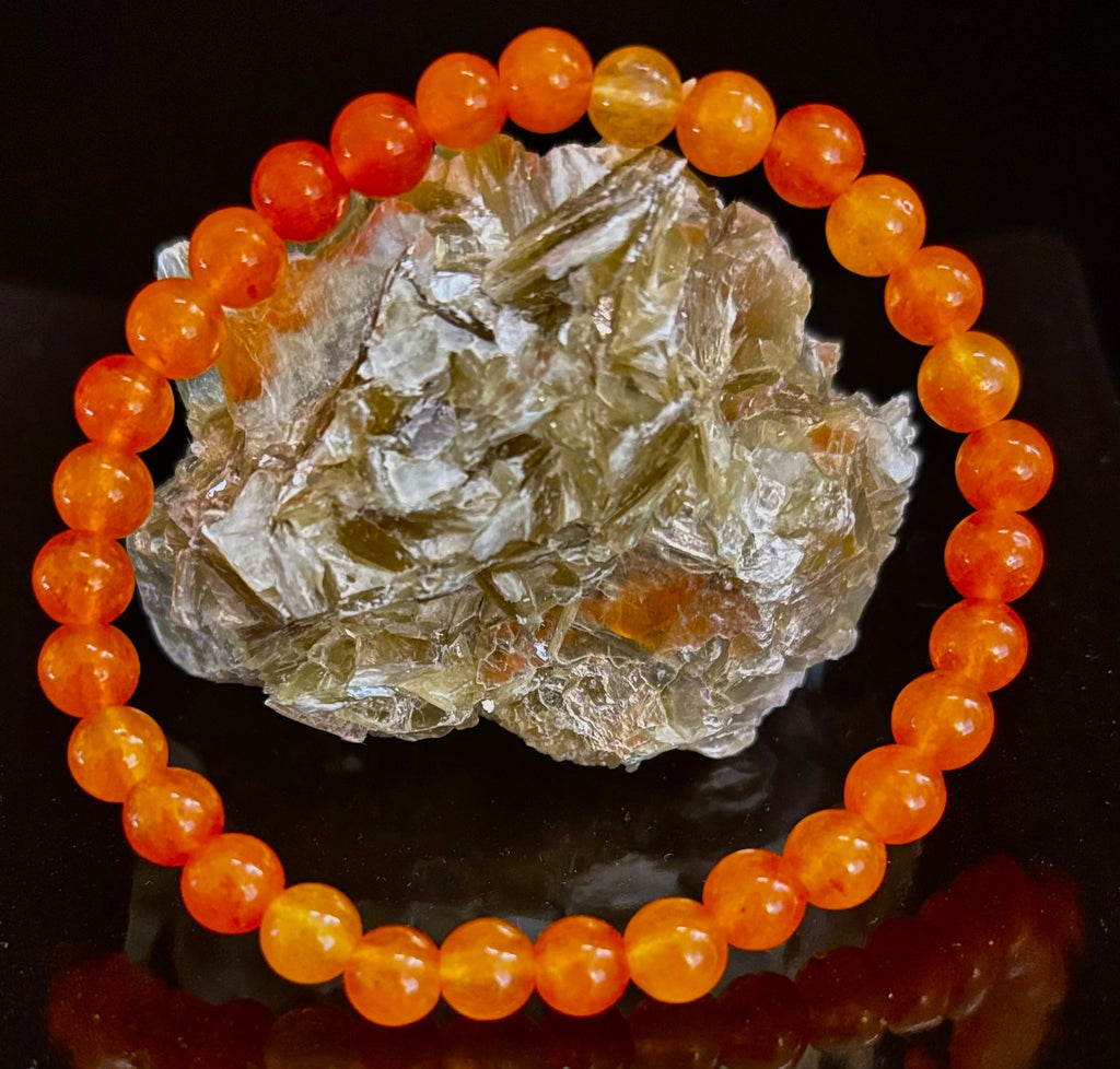 Orange Sunstone Crystal Bracelet – Joy, Confidence & Solar Chakra Healing