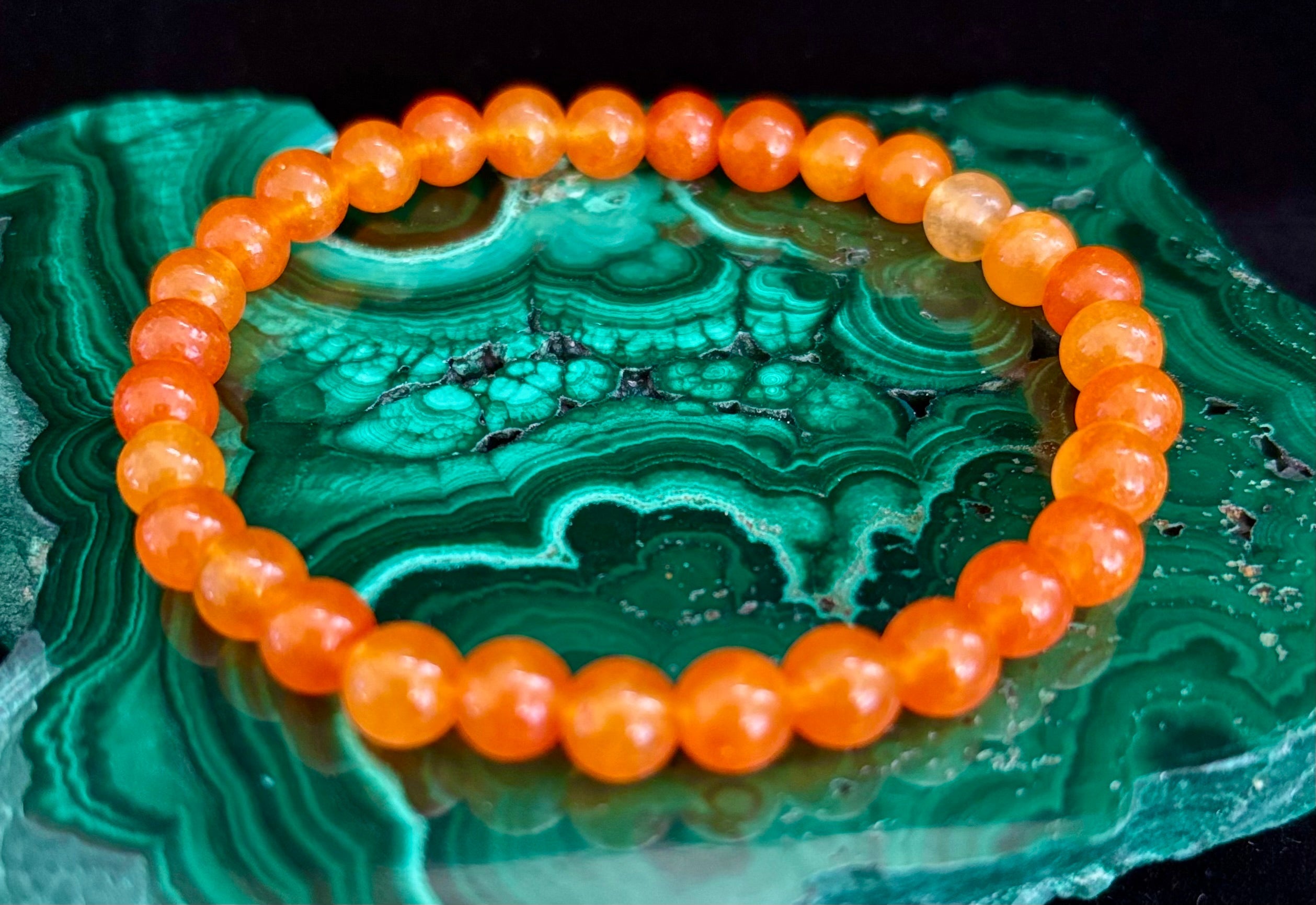 Orange Sunstone Crystal Bracelet – Joy, Confidence & Solar Chakra Healing