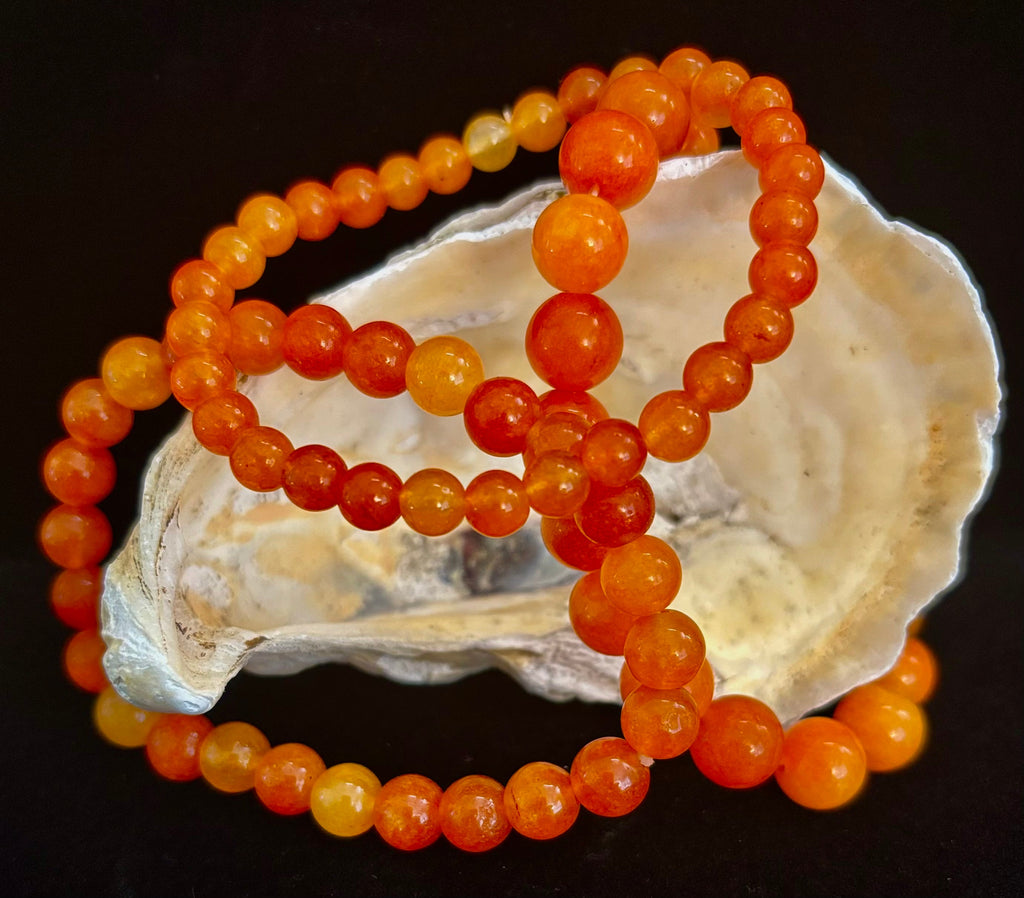 Orange Sunstone Crystal Bracelet – Joy, Confidence & Solar Chakra Healing