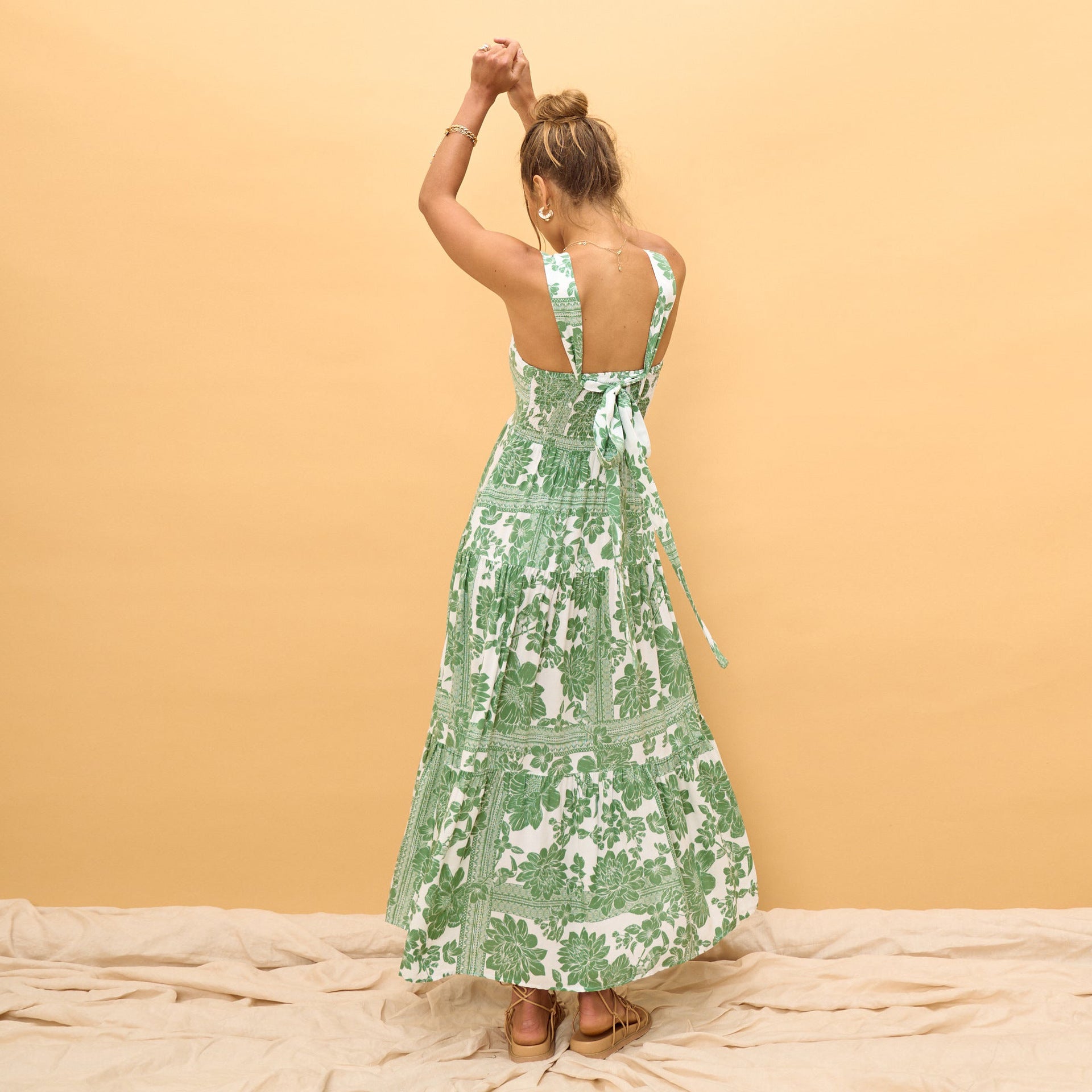 Summer Bohemian Vacation Beach Dress Loose Strap Dress