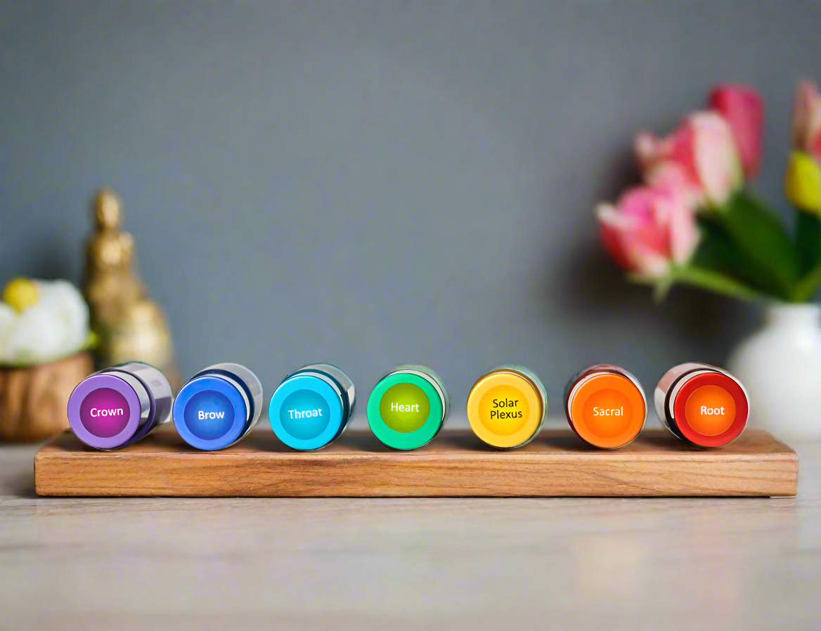 Chakra Balancing Elixirs - Essential Oils - 7 Roller Bottles Set